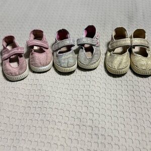 Sparkly Kids Sneakers in Pink, Silver, and Gold